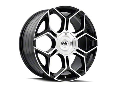 Mazzi Libra Gloss Black Machined Wheel; 20x8.5; 35mm Offset (84-01 Jeep Cherokee XJ)