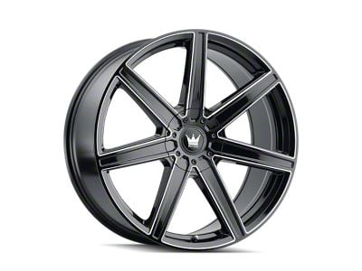 Mazzi Laguna Gloss Black Milled Wheel; 22x9.5; 18mm Offset (20-24 Jeep Gladiator JT)