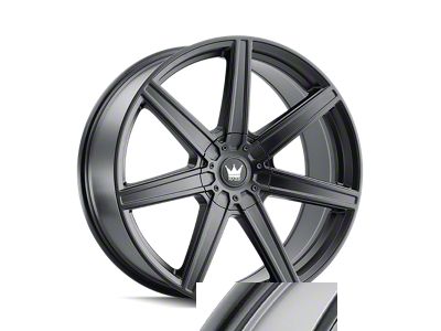 Mazzi Laguna Matte Black Wheel; 22x9.5; 18mm Offset (22-24 Jeep Grand Cherokee WL)