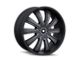 Mazzi Rolla Matte Black Machined with Dark Wheel; 24x9.5; 18mm Offset (99-04 Jeep Grand Cherokee WJ)