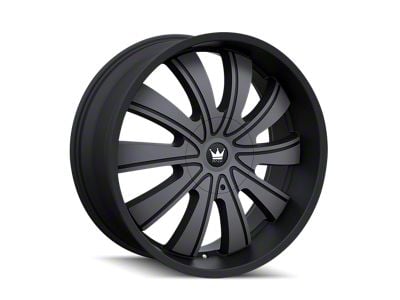 Mazzi Rolla Matte Black Machined with Dark Wheel; 24x9.5; 18mm Offset (05-10 Jeep Grand Cherokee WK)