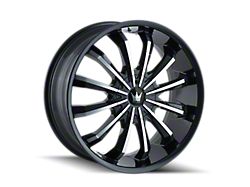 Mazzi Fusion Gloss Black Machined Wheel; 20x8.5; 35mm Offset (15-23 Jeep Renegade BU)