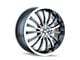 Mazzi Hype Gloss Black Machined Wheel; 20x8.5; 35mm Offset (87-95 Jeep Wrangler YJ)