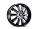 Mazzi Rolla Gloss Black Milled 6-Lug Wheel; 22x9.5; 30mm Offset (17-24 Titan)