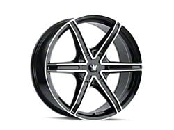 Mazzi Stilts Gloss Black Machined 6-Lug Wheel; 24x9.5; 30mm Offset (17-24 Titan)