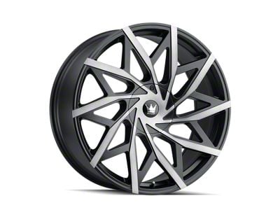 Mazzi Big Easy Matte Black Machined with Dark 6-Lug Wheel; 24x9.5; 30mm Offset (22-24 Tundra)