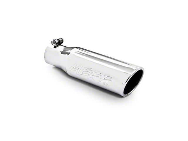 MBRP Angled Cut Rolled End Exhaust Tip; 3.50-Inch; Polished (Fits 2.50-Inch Tailpipe)