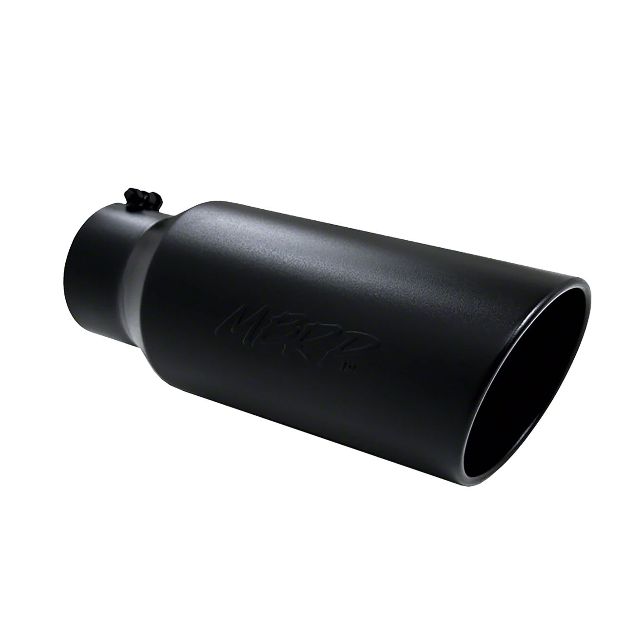 MBRP Tacoma 7-Inch Black Angled Rolled End Exhaust Tip; 5-Inch ...