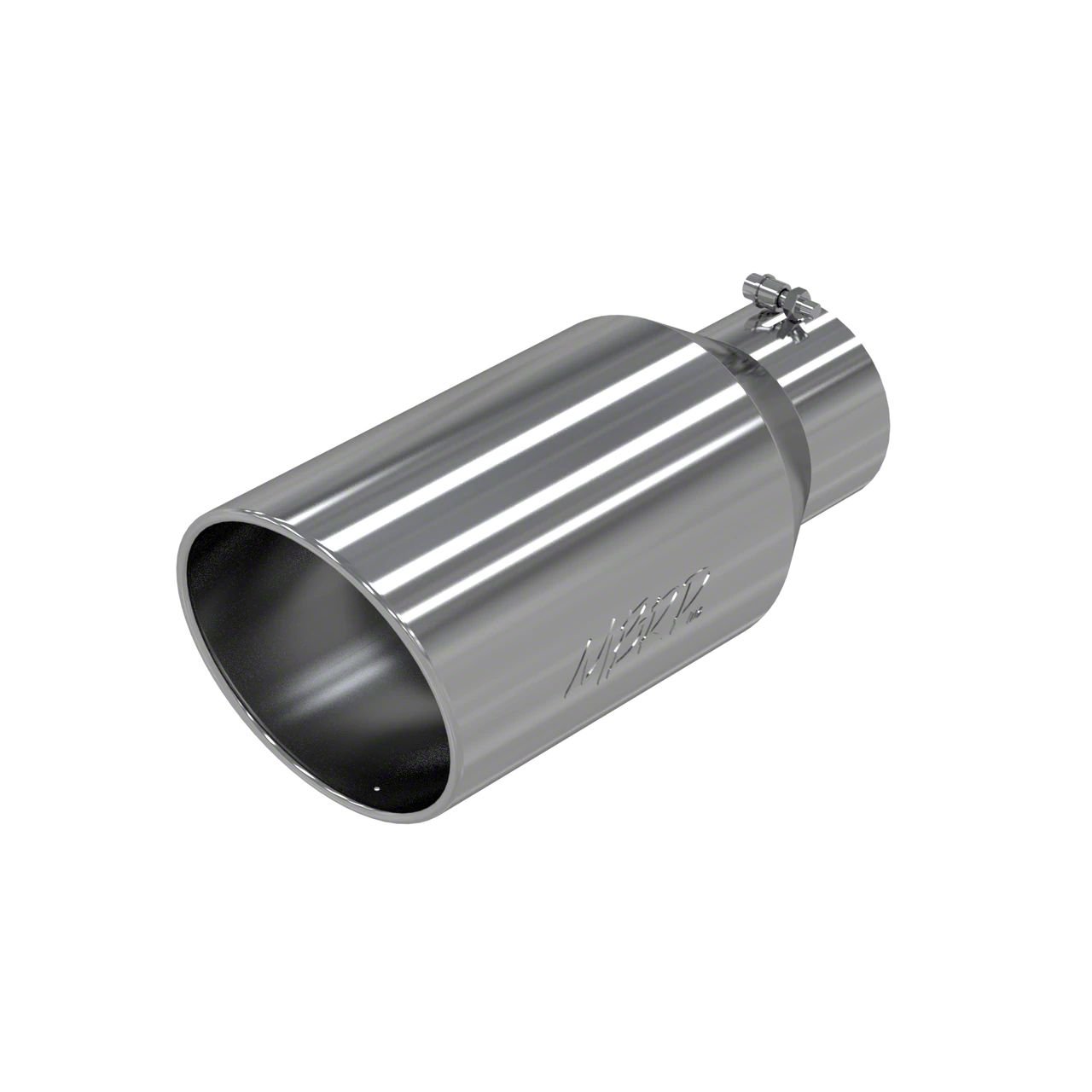 MBRP Tundra 8-Inch Polished Angled Rolled End Exhaust Tip; 5-Inch ...