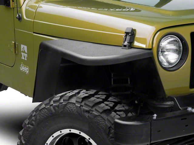 MCE Fenders Gen II 6-Inch Flat Fender Flares; OE-Style Finish (97-06 Jeep Wrangler TJ)