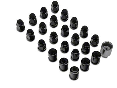 McGard Black Hex Lug Nut Kit w/ Wheel locks; 3/4 Inch (87-18 Jeep Wrangler YJ, TJ & JK)