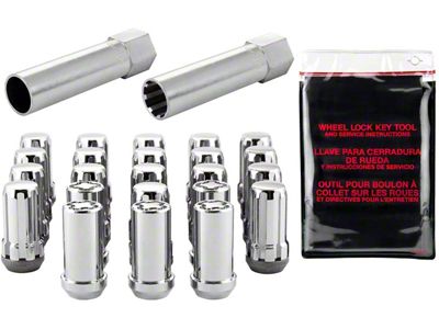 McGard Chrome Spline Drive Wheel Installation Lug Nut Kit; 14mm x 1.5; Set of 23 (20-24 Jeep Gladiator JT)