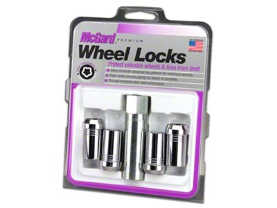 McGard Chrome Tuner Style Wheel Lock Set; 14mm x 1.5 (20-24 Jeep Gladiator JT)