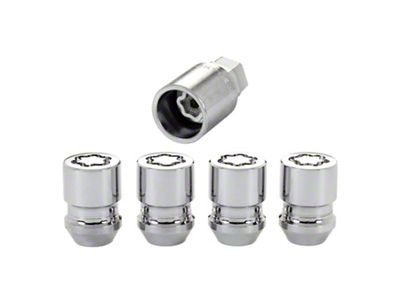 McGard Chrome Cone Seat Wheel Lock Set; 1/2-20; Set of 4 (76-18 Jeep CJ7, Wrangler YJ, TJ & JK)