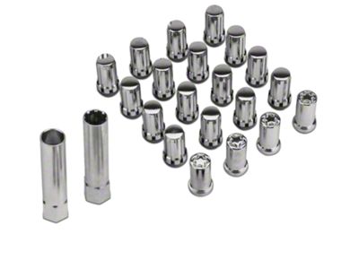 McGard Chrome Tuner Style Lug Nut Kit; Set of 20 (87-18 Jeep Wrangler YJ, TJ & JK)