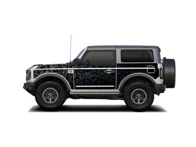 Mek Magnet Magnetic Body Armor; Ghost Camo Black (21-24 Bronco 2-Door)