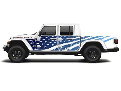 Mek Magnet Magnetic Body Armor; America in Blue (20-24 Jeep Gladiator JT)