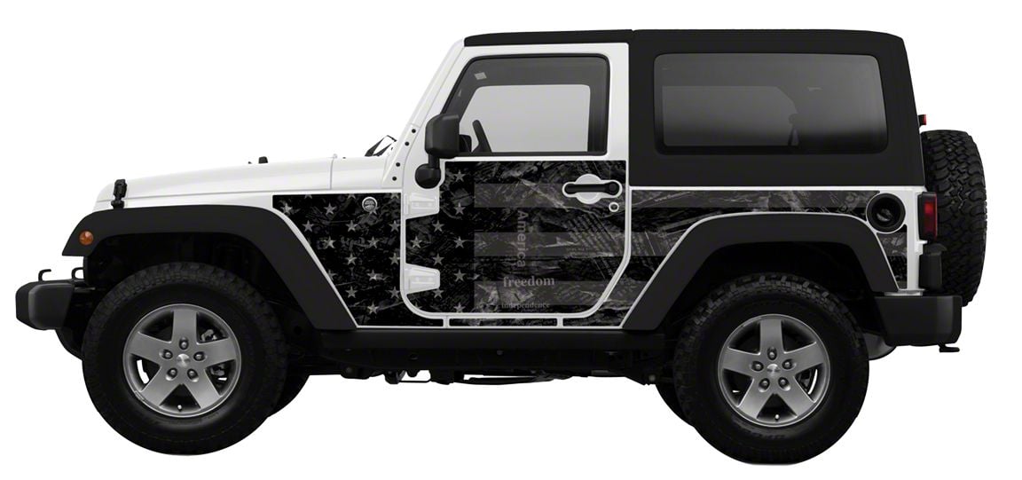 MEK Magnet Jeep Wrangler Removable Body Armor; Black Flag 2007 (07-18 ...