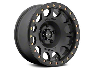 Method Race Wheels MR105 Beadlock Matte Black 6-Lug Wheel; 17x8.5; 0mm Offset (22-24 Bronco Raptor)