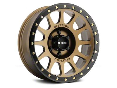 Method Race Wheels MR305 NV Bronze with Matte Black Lip 6-Lug Wheel; 18x9; 0mm Offset (22-25 Bronco Raptor)