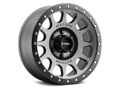 Method Race Wheels MR305 NV Titanium with Matte Black Lip 6-Lug Wheel; 17x8.5; 0mm Offset (22-24 Bronco Raptor)