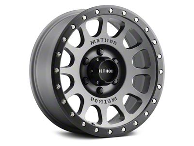 Method Race Wheels MR305 NV Titanium with Matte Black Lip 6-Lug Wheel; 18x9; 18mm Offset (22-24 Bronco Raptor)