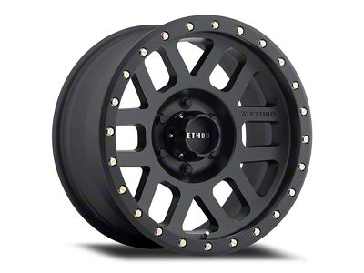 Method Race Wheels MR309 Grid Matte Black 6-Lug Wheel; 17x8.5; 0mm Offset (05-15 Tacoma)