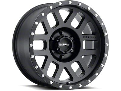 Method Race Wheels MR306 Mesh Matte Black 6-Lug Wheel; 18x9; -12mm Offset (04-15 Titan)