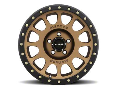 Method Race Wheels MR305 NV Bronze with Matte Black Lip 5-Lug Wheel; 18x9; 25mm Offset (07-13 Tundra)