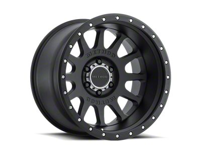 Method Race Wheels MR605 NV Matte Black Wheel; 20x12; -52mm Offset (20-24 Jeep Gladiator JT)