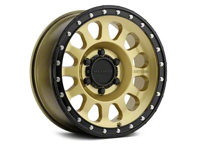 Method Race Wheels MR315 Gold with Black Lip Wheel; 20x9; 18mm Offset (99-04 Jeep Grand Cherokee WJ)