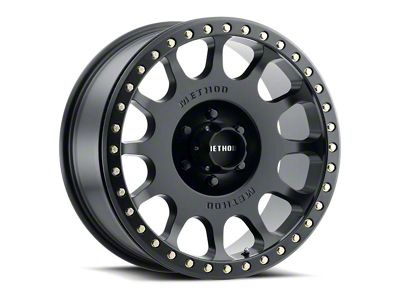 Method Race Wheels MR105 True Beadlock Matte Black Wheel; 17x9 (18-24 Jeep Wrangler JL)