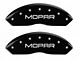 MGP Brake Caliper Covers with MOPAR Logo; Black; Front Only (97-06 Jeep Wrangler TJ)