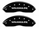 MGP Brake Caliper Covers with MOPAR Logo; Black; Front and Rear (03-06 Jeep Wrangler TJ w/ Rear Disc Brakes)