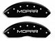 MGP Brake Caliper Covers with MOPAR Logo; Black; Front and Rear (07-18 Jeep Wrangler JK)