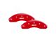 MGP Brake Caliper Covers with MGP Logo; Red; Front and Rear (05-17 4.0L Frontier)