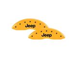 MGP Brake Caliper Covers with Jeep Logo; Yellow; Front and Rear (11-21 Jeep Grand Cherokee WK2, Excluding SRT8 & Trackhawk)