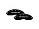 MGP Brake Caliper Covers with Wrangler Logo; Black; Front and Rear (18-24 2.0L or 3.6L Jeep Wrangler JL w/ eTorque)