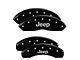 MGP Brake Caliper Covers with Jeep Logo; Black; Front and Rear (18-24 Jeep Wrangler JL)