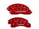 MGP Brake Caliper Covers with MOPAR Logo; Red; Front and Rear (18-24 Jeep Wrangler JL)