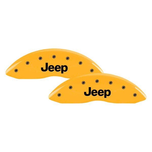 Mgp Jeep Wrangler Brake Caliper Covers With Jeep Grille Logo Yellow Front And Rear Sjplyl