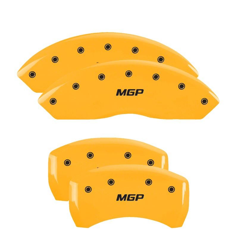 Mgp Tundra Yellow Caliper Covers With Mgp Logo Front And Rear