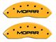 MGP Brake Caliper Covers with MOPAR Logo; Yellow; Front and Rear (07-18 Jeep Wrangler JK)