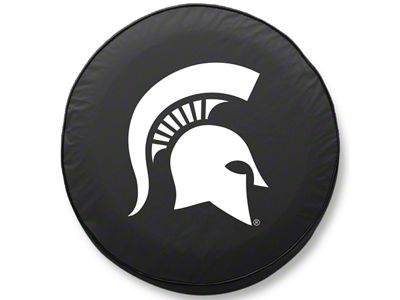 Michigan State University Spare Tire Cover; Black (66-18 Jeep CJ5, CJ7, Wrangler YJ, TJ & JK)