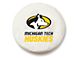 Michigan Tech University Spare Tire Cover; White (66-18 Jeep CJ5, CJ7, Wrangler YJ, TJ & JK)