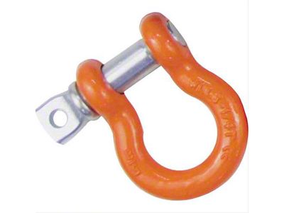 Mile Marker 3/4-Inch Shackle; Orange