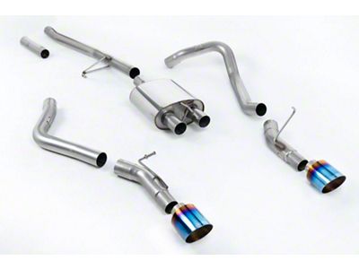 Milltek Dual Exhaust System with Burnt Titanium Tips; Side Exit (20-24 3.6L Jeep Gladiator JT)