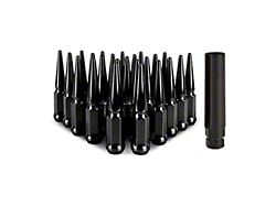 Mishimoto Black Steel Spiked Lug Nuts; M12 x 1.5; Set of 24 (21-24 Bronco, Excluding Raptor)