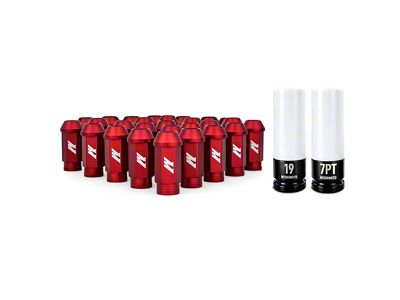 Mishimoto Red Locking Lug Nut Kit; M12 x 1.5; Set of 27 (21-24 Bronco, Excluding Raptor)