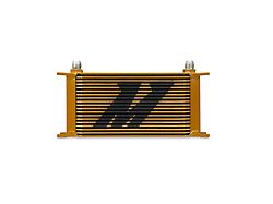 Mishimoto Universal 19-Row Oil Cooler; Gold (Universal; Some Adaptation May Be Required)